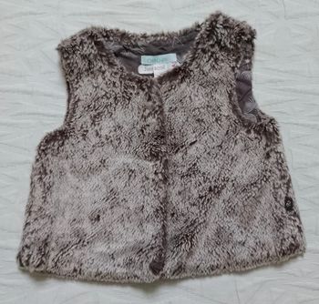 Obaïbi gilet sans manches fausse fourrure