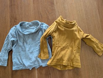 2 sous pull Verbaudet 9 mois jaune et gris