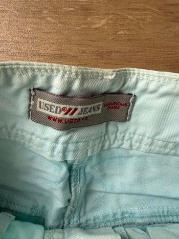 Short en denim bleu turquoise