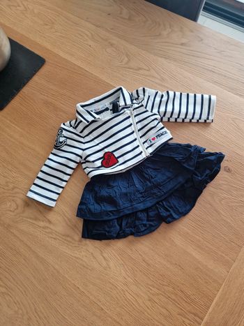 Ensemble robe+ veste 12mois