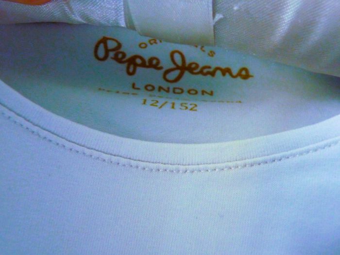 T-shirt Fille Pepe Jeans London 12 ans blanc TBE ML - photo numéro 2