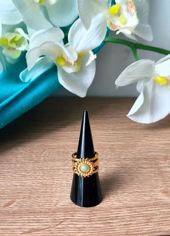 Bague/ring bohème dorée/ gold acier inoxydable