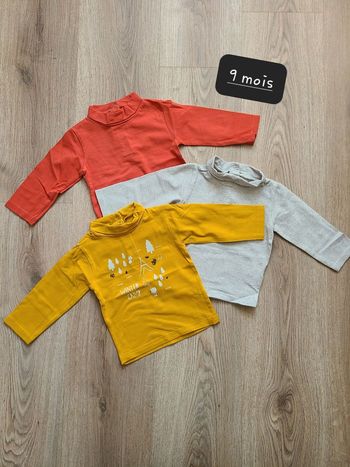 Lot sous-pull col roulé 9 mois