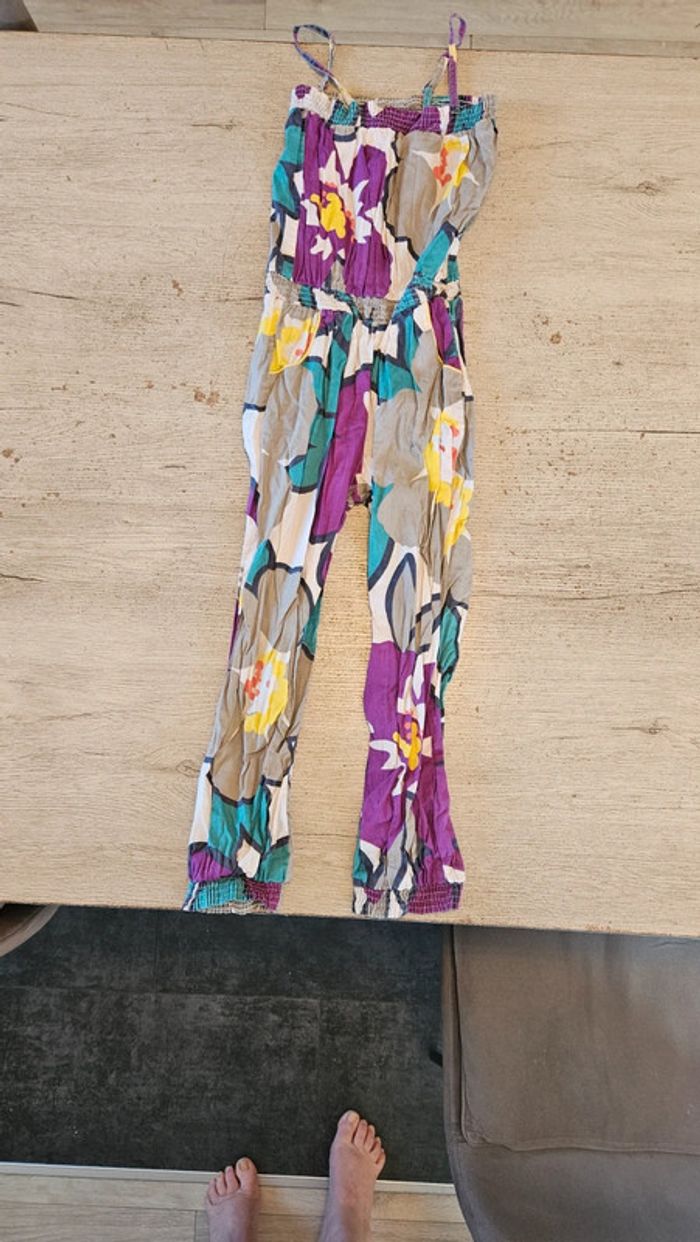 Combi pantalon coloré à bretelles, Okaïdi, 7 ans, jamais mis - photo numéro 2