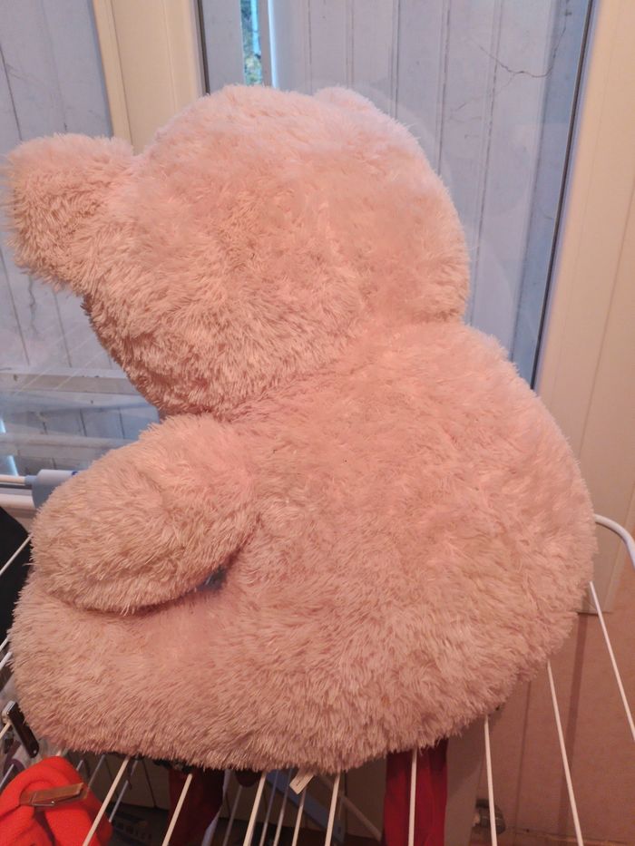 Grosse peluche ours rose 60 cm - photo numéro 2