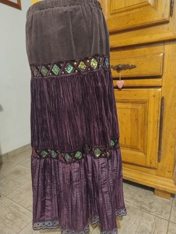 Jupe longue violette