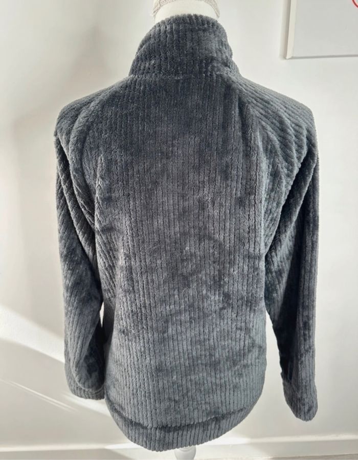 Veste polaire côtelée grise T40 L - photo numéro 6