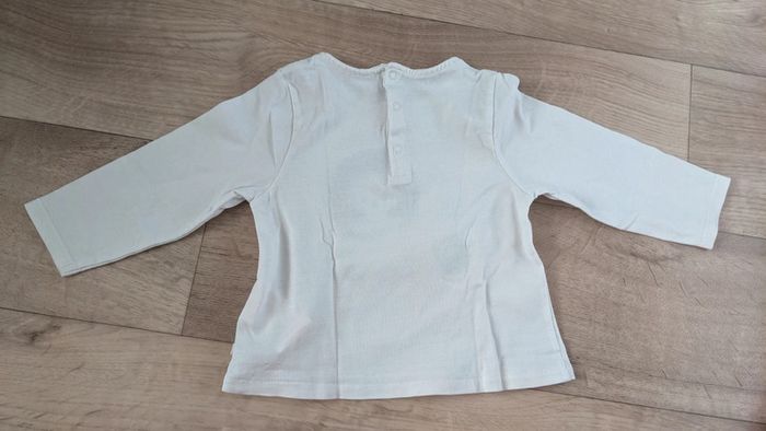 Tee-shirt manches longues Blanc Hérisson Obaïbi 12 Mois - photo numéro 7