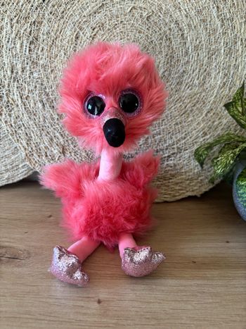 Peluche flamant rose paillette franny ty
