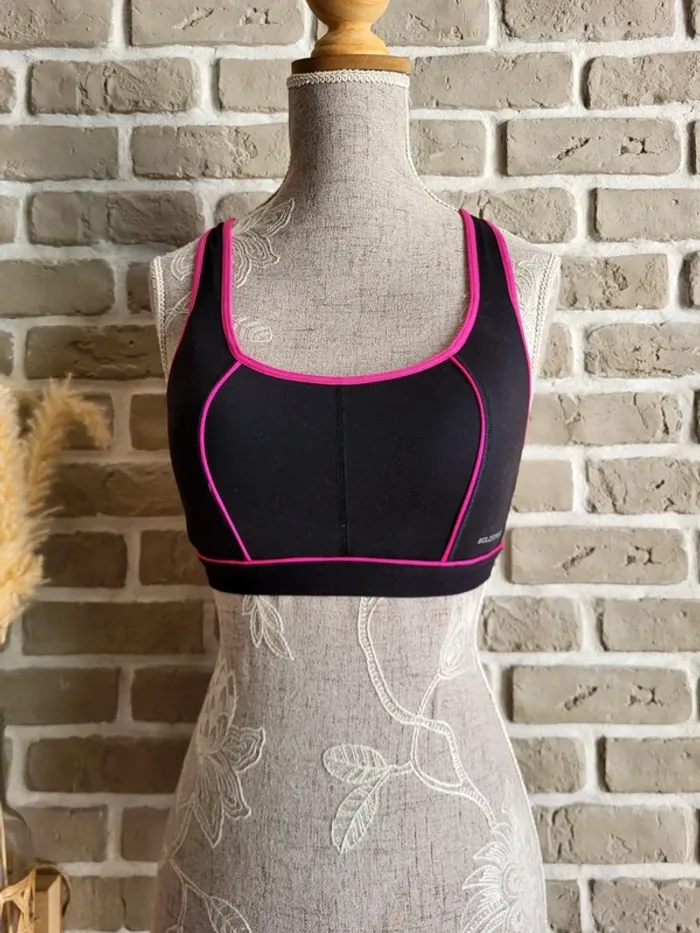 Brassière de sport bretelles croisées Calzedonia - noir et rose