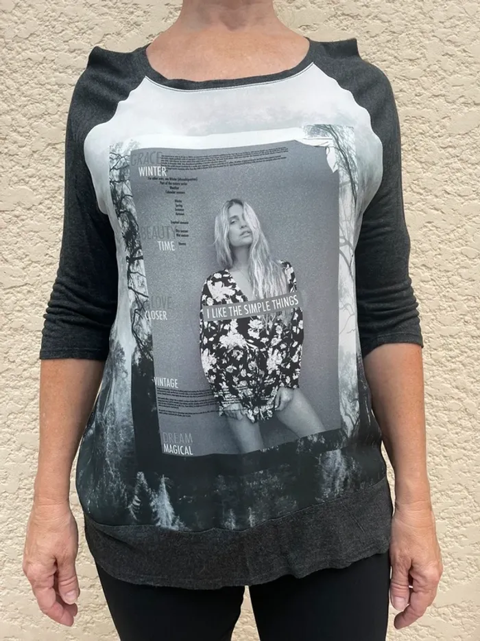 Teeshirt mango manches 3/4