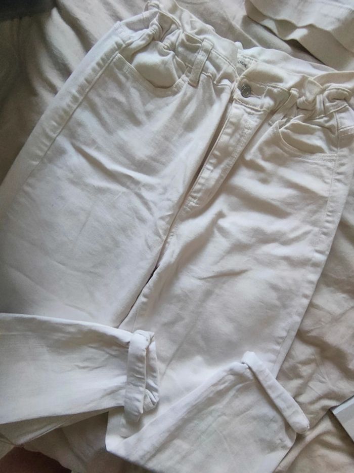 Jean blanc/blanc cassé style boy Friend