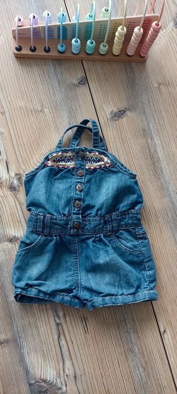 Salopette en jean fille 18 mois