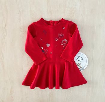 Robe fille rouge 6-9 mois 74 cm