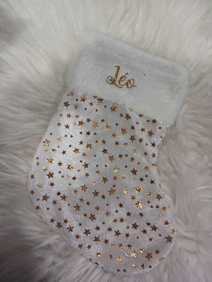 Chaussette noel personnalisée leo