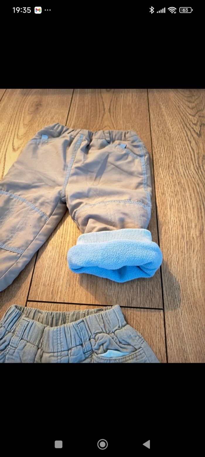 Lot pantalons chauds taille 3 mois - photo numéro 4
