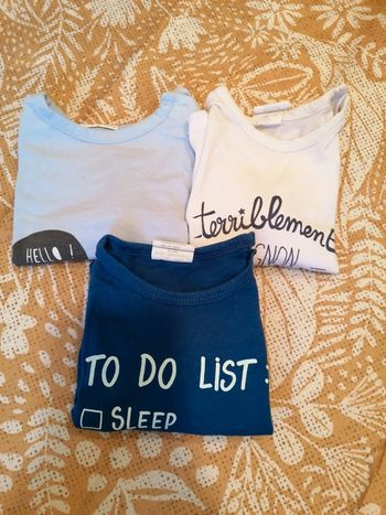 Lot de 3 t shirt manches longues