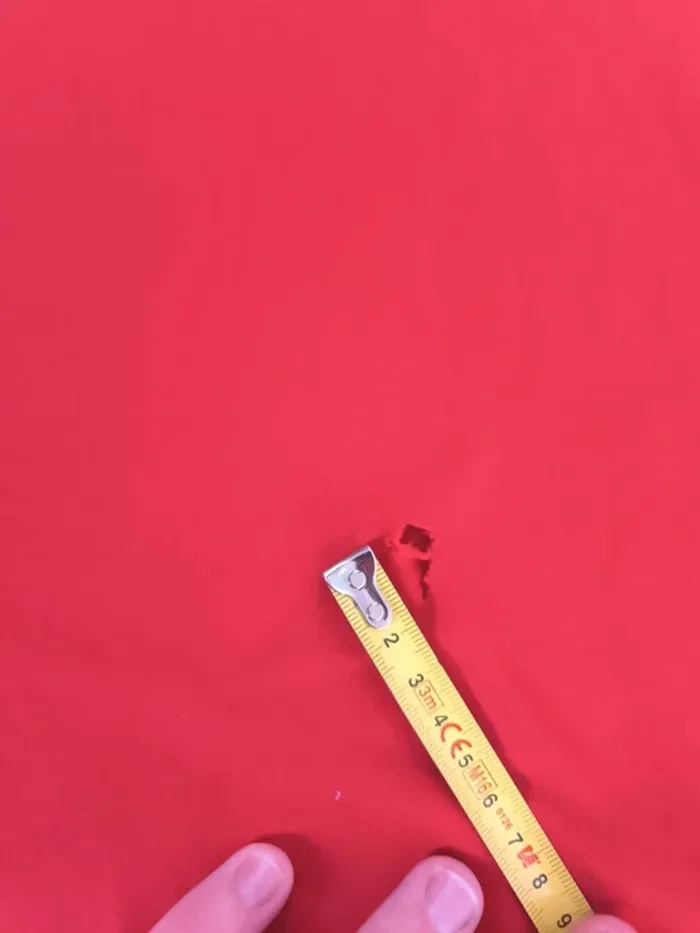 Polo Ralph Lauren homme taille L slim rouge logo marine - tâche devant trou derrière - photo numéro 12