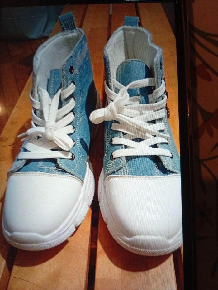 Basquettes montantes jean - photo numéro 3