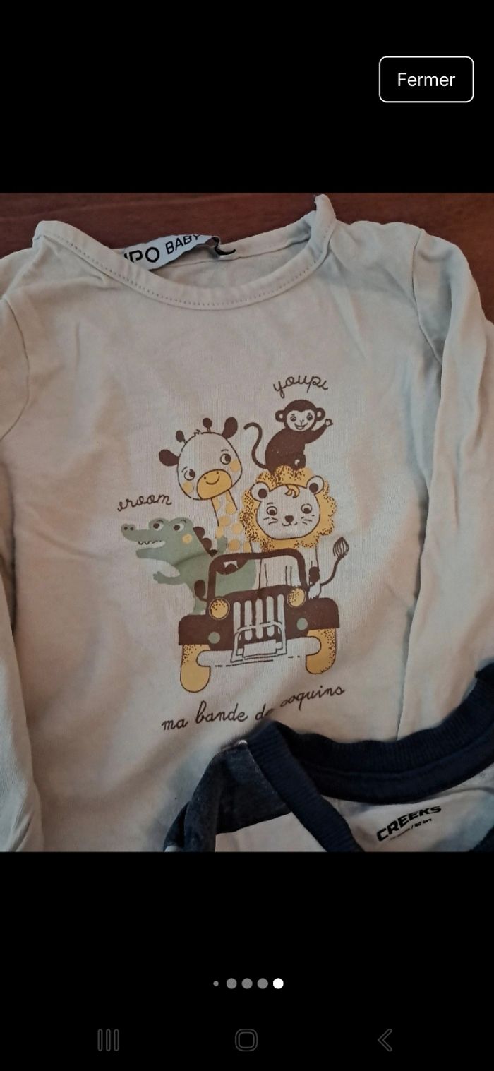Lot de 4 tee-shirt manches longues 18mois - photo numéro 6