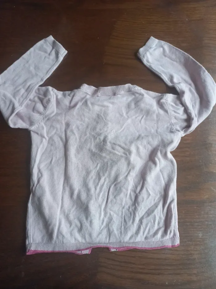 Gilet rose pâle vertbaudet 5ans 108cm - photo numéro 2