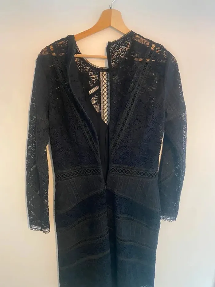 Robe en dentelle noire The Kooples taille M neuve avec étiquette - photo numéro 8