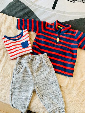 Ensemble T3 mois avec sweat polaire à zip