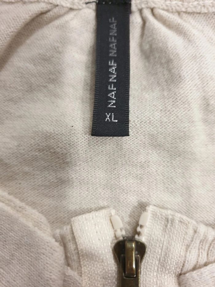 Pull femme manches courtes Naf Naf XL beige - photo numéro 4