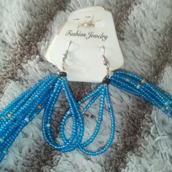 Parure collier boucles d'oreilles fantaisie - photo numéro 2
