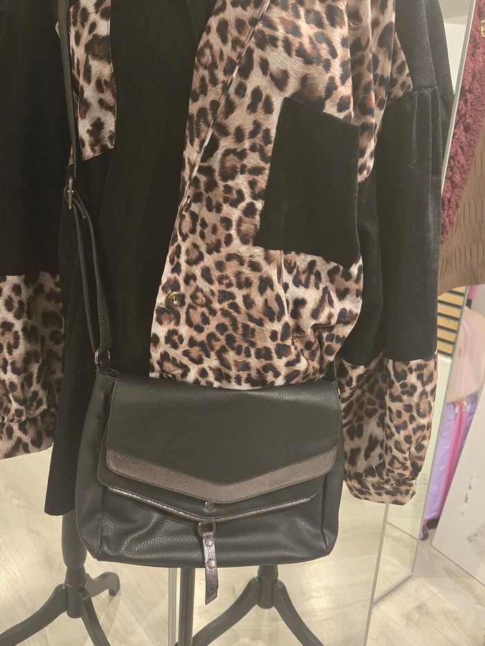 Sac à bandoulière noir/bronze Gémo