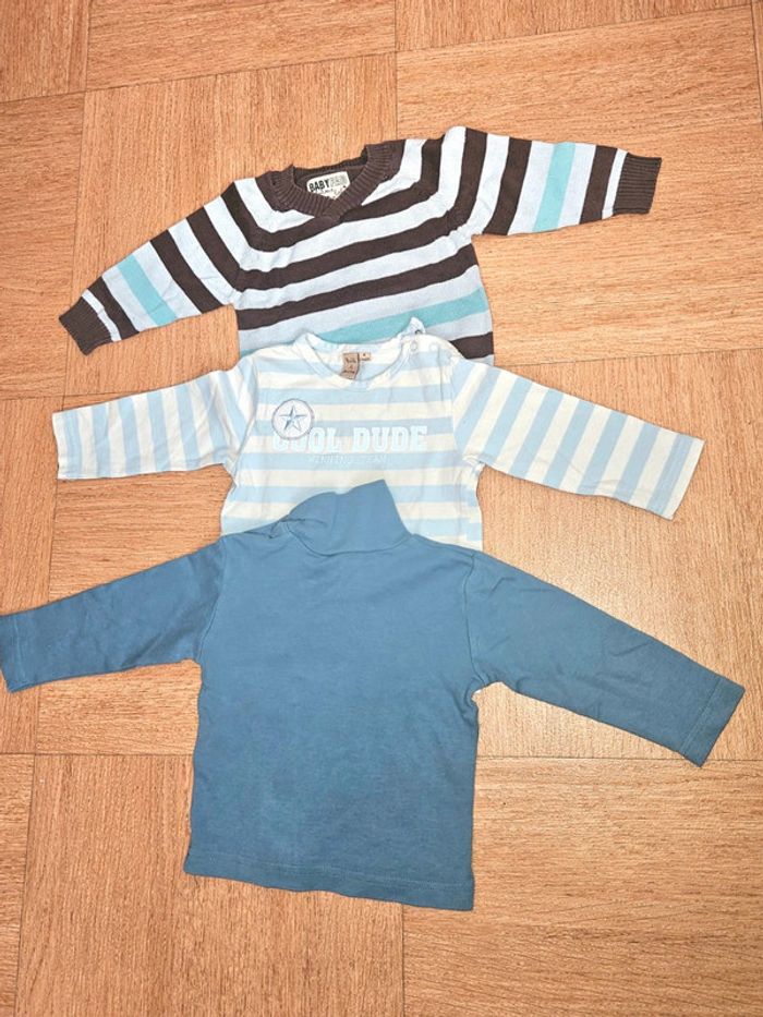Lot de t-shirt manches longues et pull