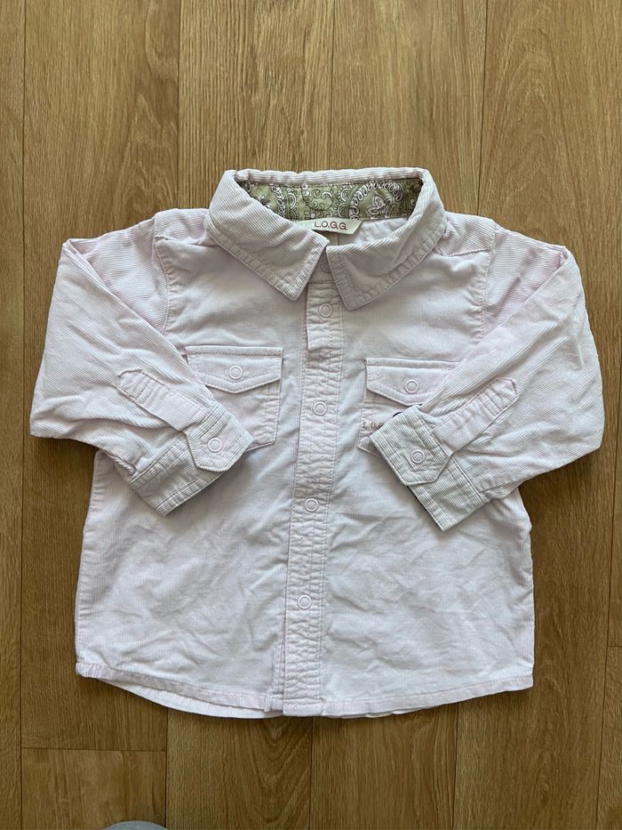 Chemise rose côtelé folle 6/9 M