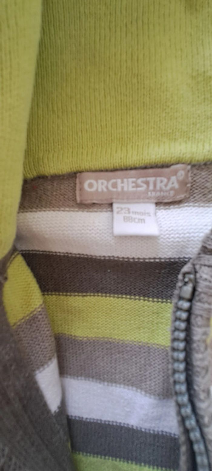 Gilet zippé avec capuche Orchestra 2 ans - photo numéro 3