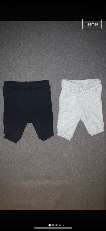 Lot de 2 joggings 1mois