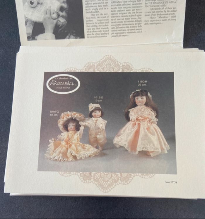 Catalogue poupées de collection italiennes Le bambole di Arianna - photo numéro 4