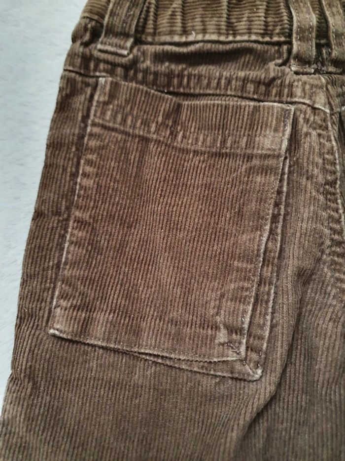 Pantalon en velours côtelé marron La Redoute 3 ans - photo numéro 8