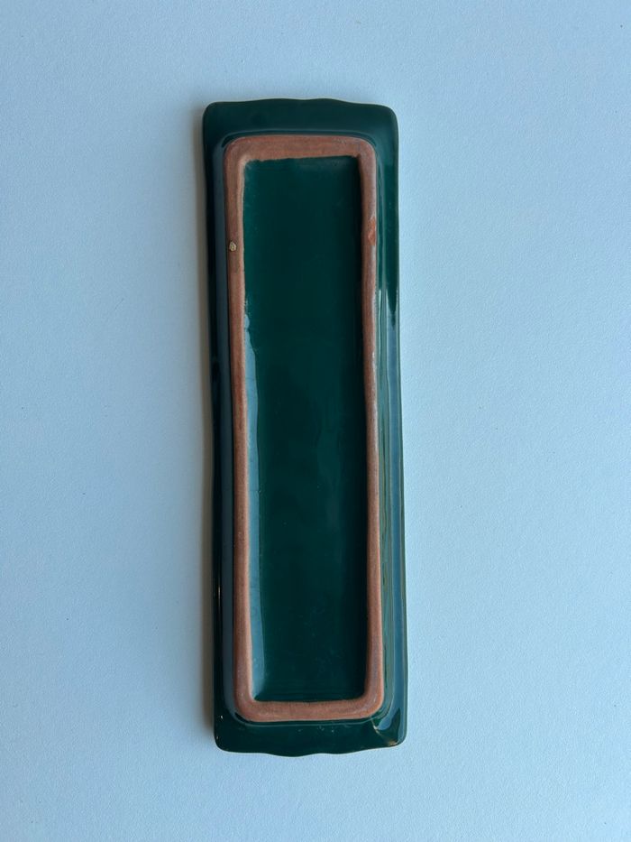 Repose-cuillère ou porte-cuillère en céramique vernissée - photo numéro 2