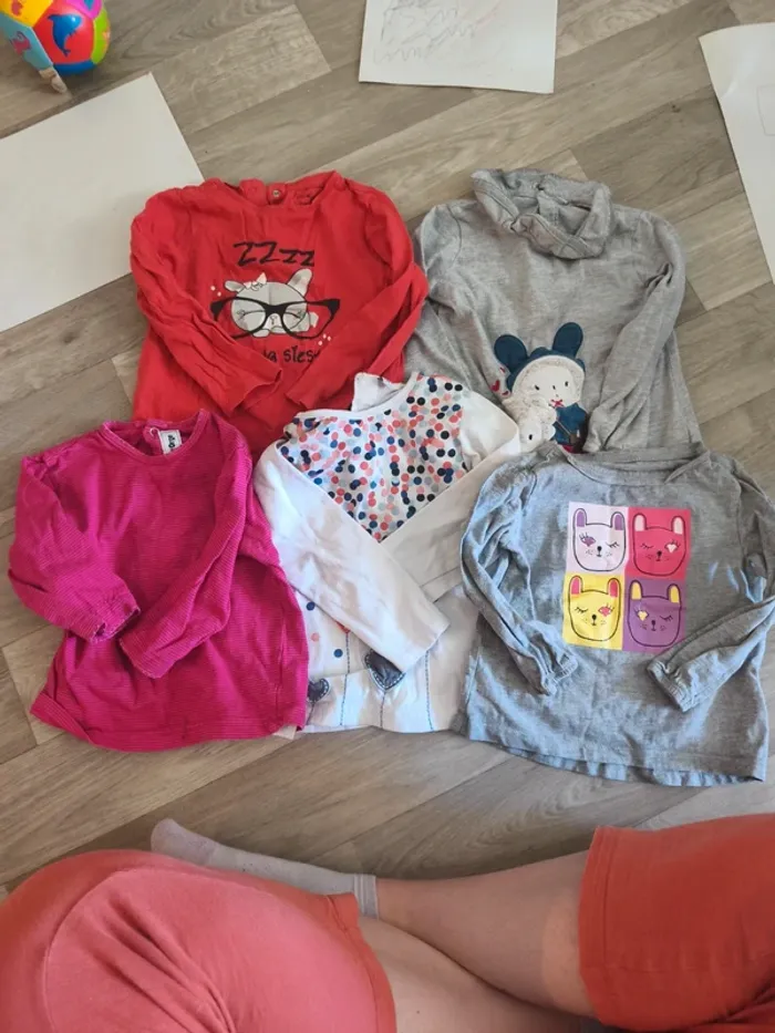 Tee shirts manches longues taille 24 mois marque diverses