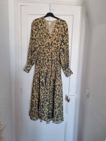 Robe longue imprimée léopard lyocell h&m 38