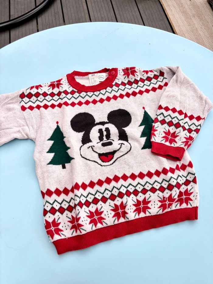 Pull de Noël Mickey 3-4 ans 104cm