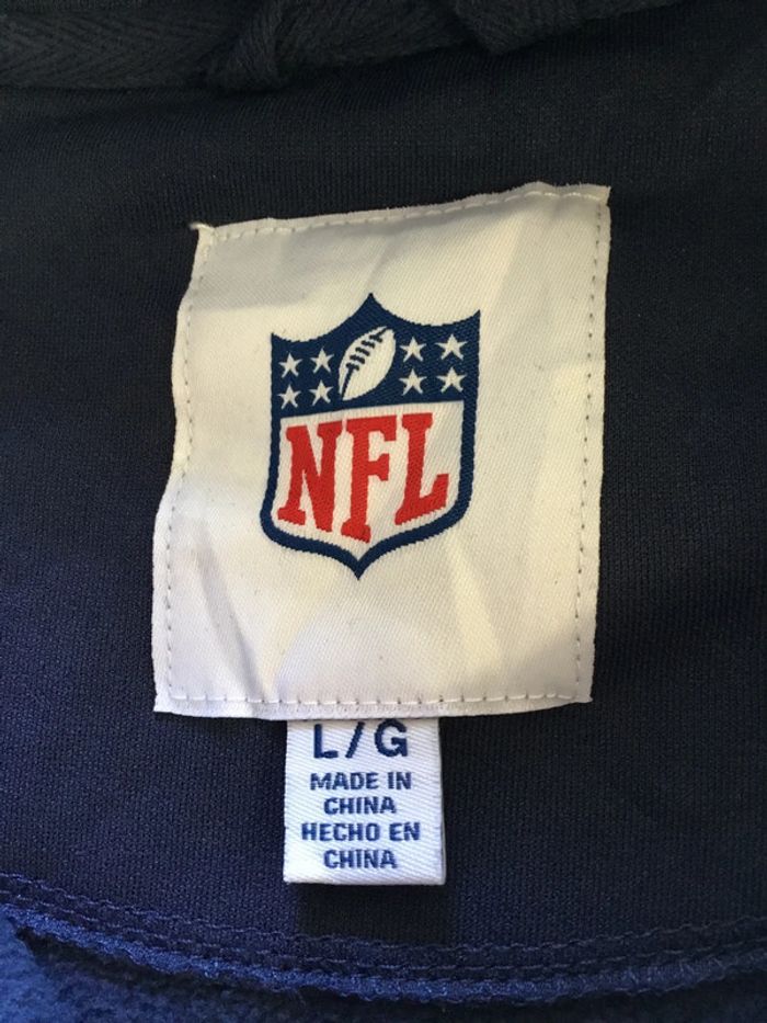 Sweat 1/4zip chaud pour homme NFL New England Patriots bleu marine taille L 180 - photo numéro 10