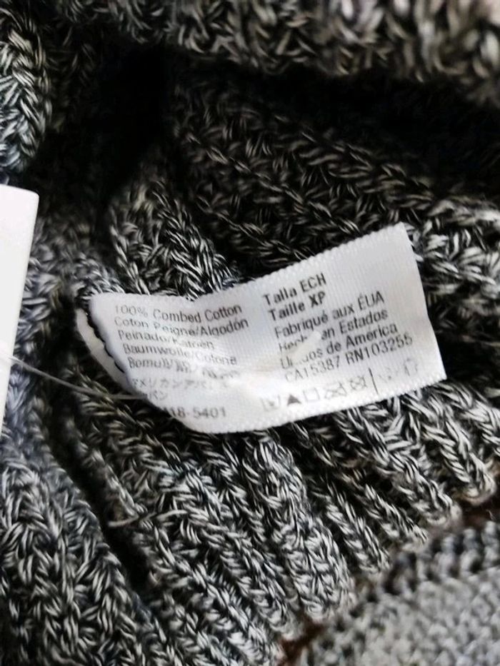 Pull 100% coton peigné maille Gris XS Neuf - photo numéro 7