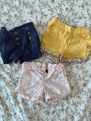 Lot 3 shorts 9 mois