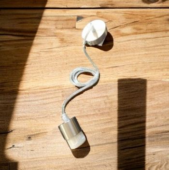Luminaire suspension ampoule argenté