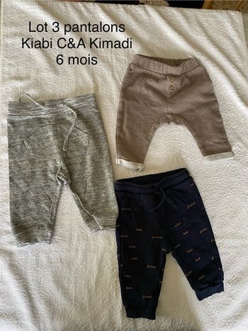 6 mois Lot 3 pantalons