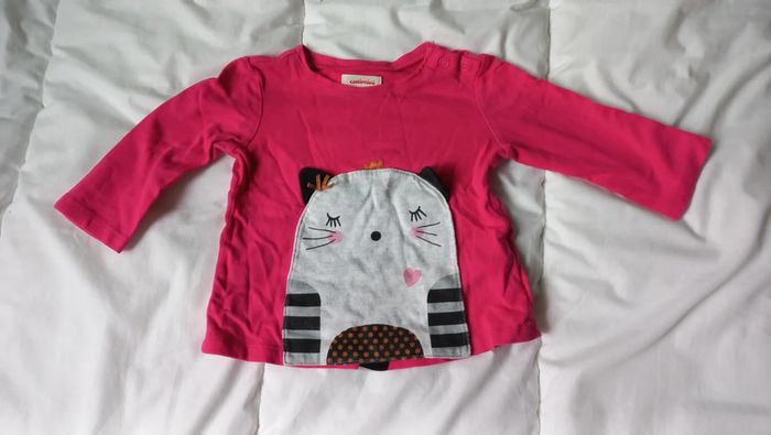 T-shirt catimini rose chat - photo numéro 2