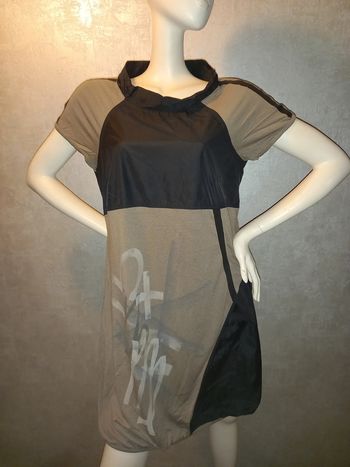 robe noire et beige bi matière mado et les autres taille 44