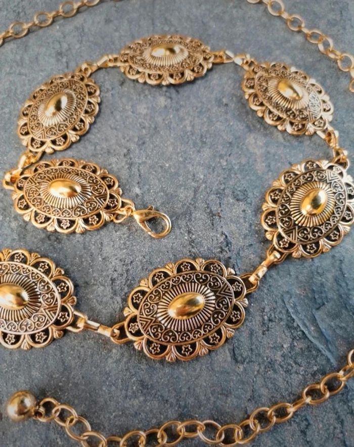 A48 ceinture chaîne de corps doré or tendance réglable - photo numéro 2