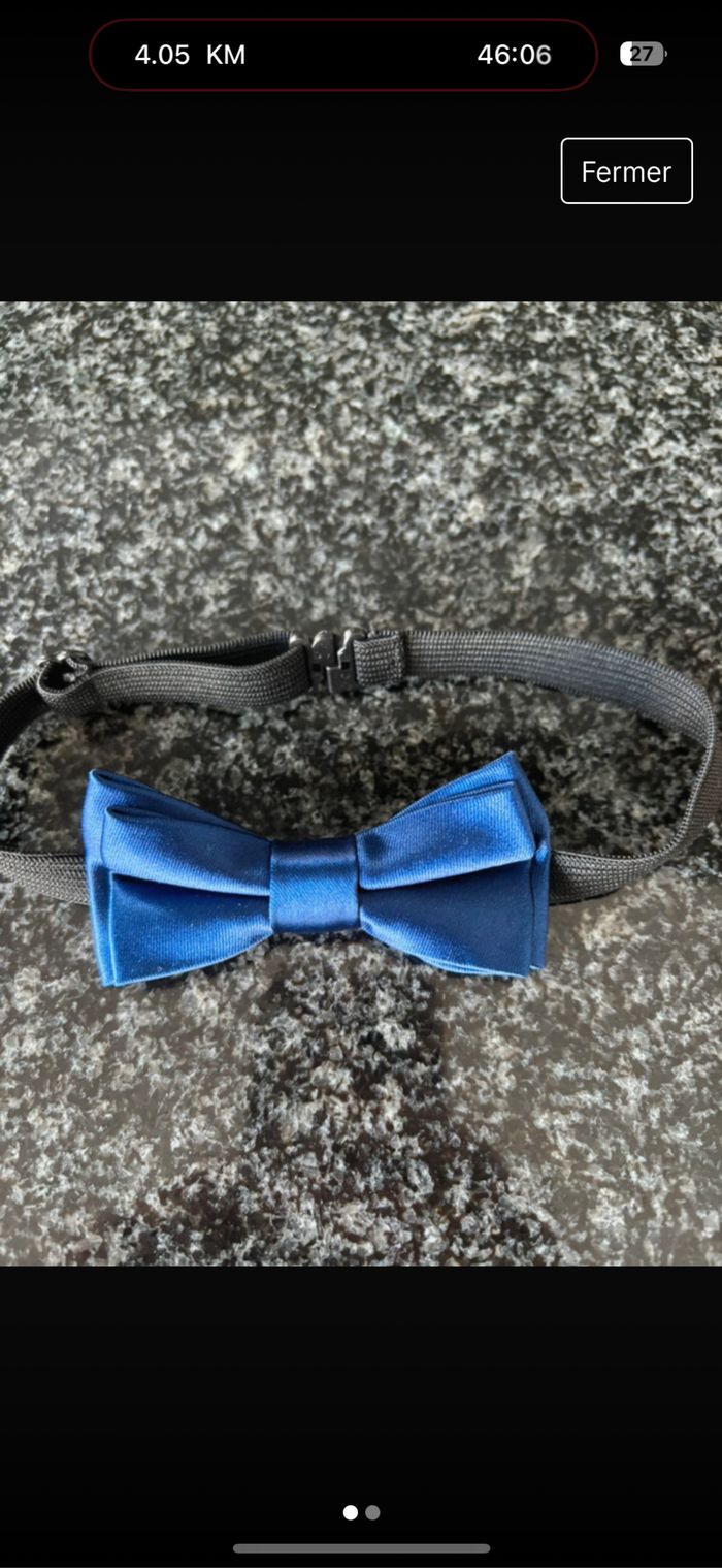 Noeud papillon 6-10 ans bleu