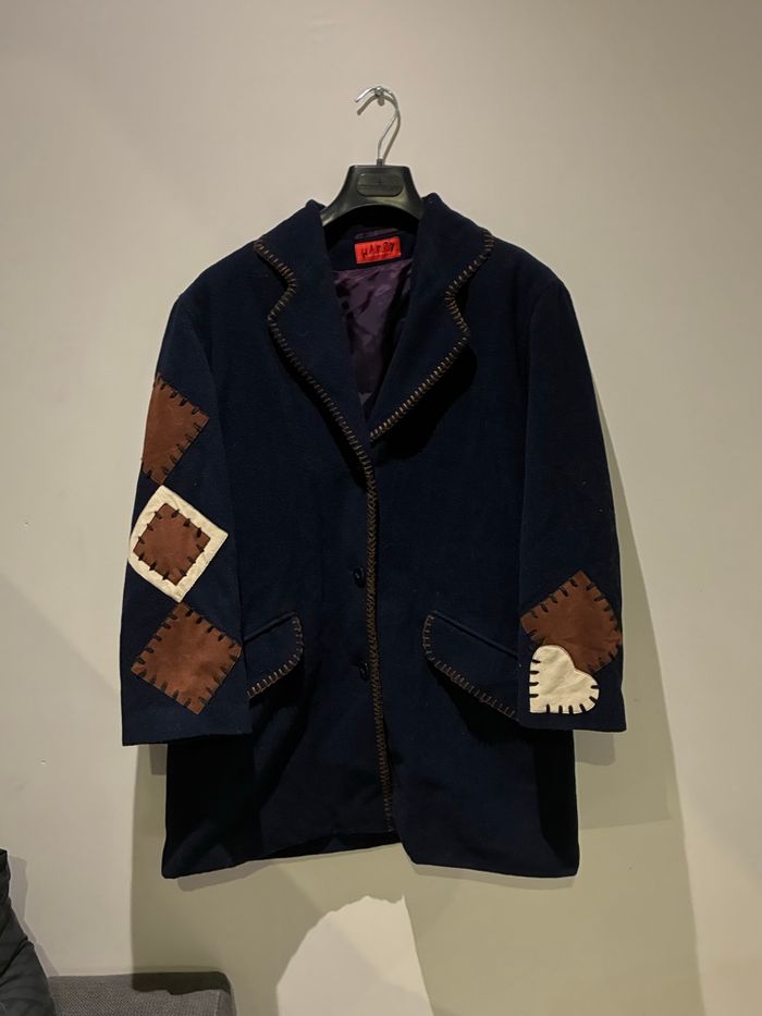 Veste vintage “HAPPY HEIDEMANN” en laine – pièce rare & stylée 🧵✨